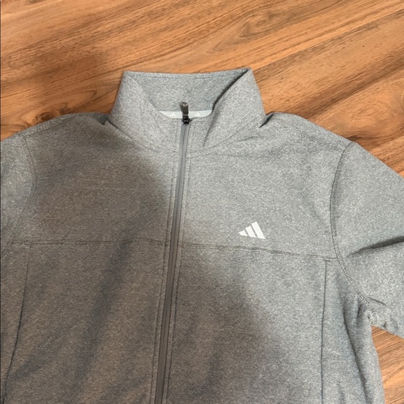 Adidas Heather Gray Zip-Up Jacket - Picture 2 of 9